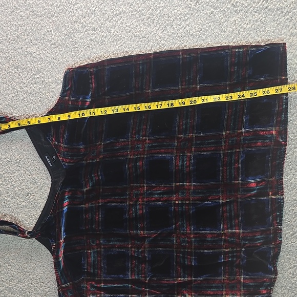 Torrid Plaid Velvet Sophie Camisole Swing Top Size 1X - Picture 6 of 10